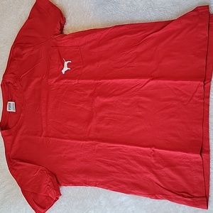 PINK Victoria's Secret size S Red Short Sleeve Tee with Logo on Back